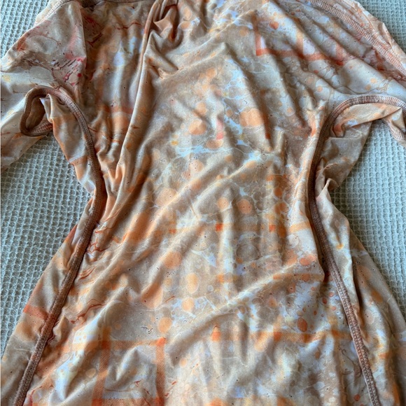 Women's Orange Tie-Dye Top - Picture 3 of 5